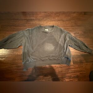 American Eagle Outfitters Men's Charcoal Crewneck Sweater